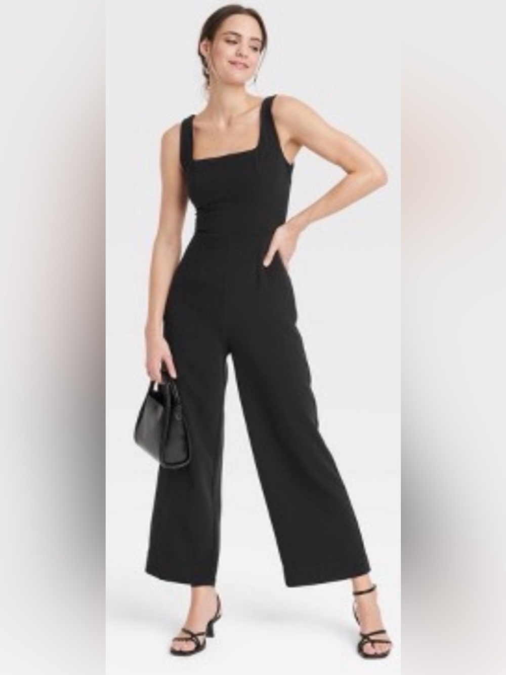 A NEW DAY BLACK SIDE ZIP JUMPSUIT SIZE XS